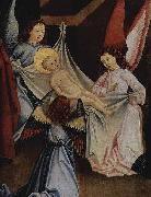 Friedrich Herlin Geburt Christi, Anbetung des Christuskindes painting